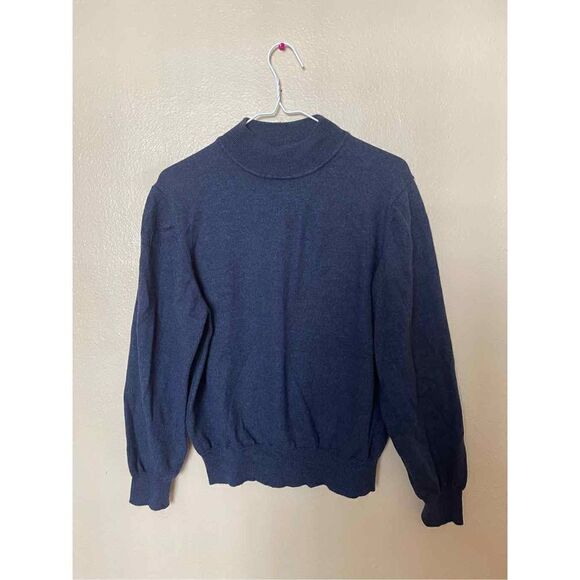John W. Nordstrom 100% merino Wool womens sweater size large Blue - Picture 3 of 5